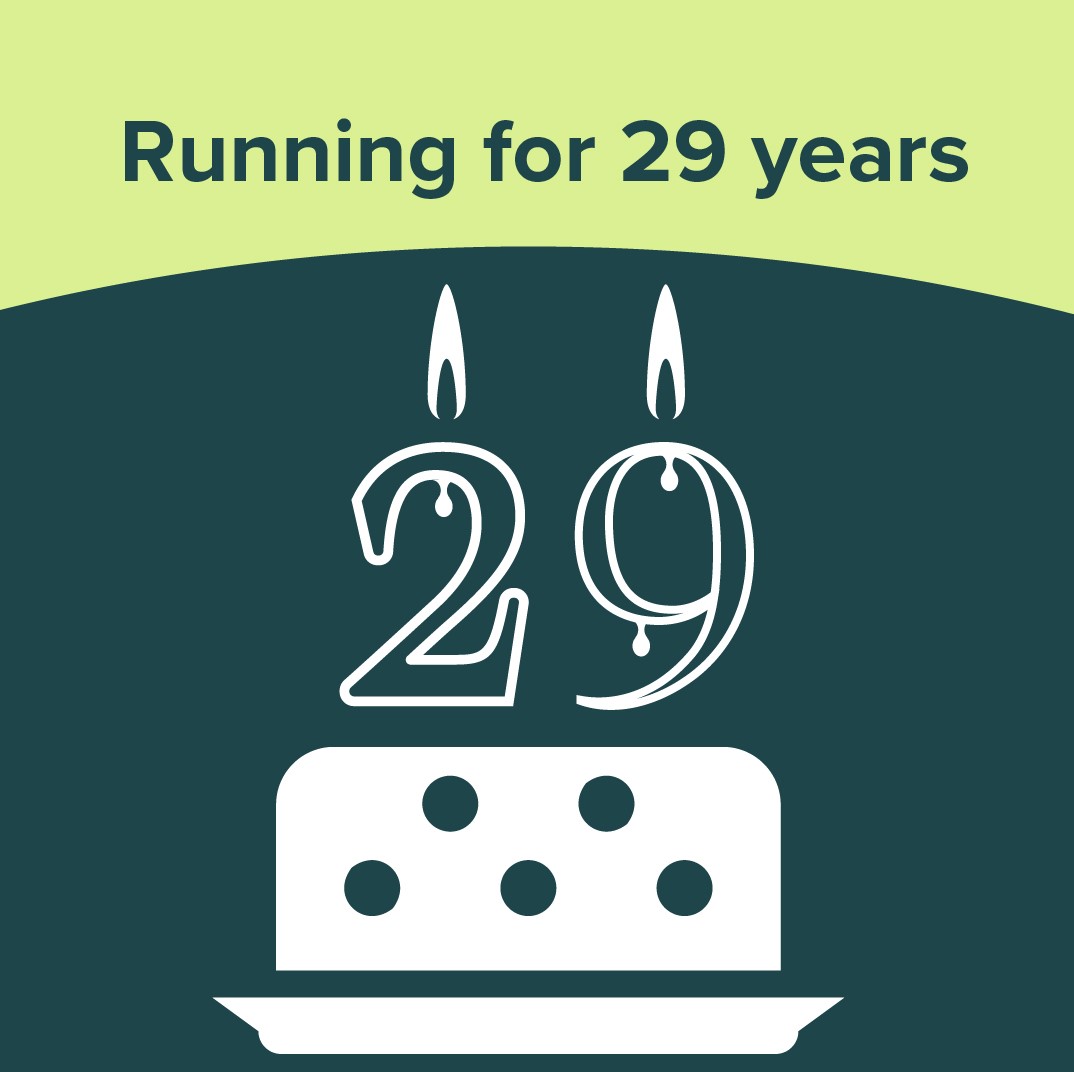 Running for 29 years
