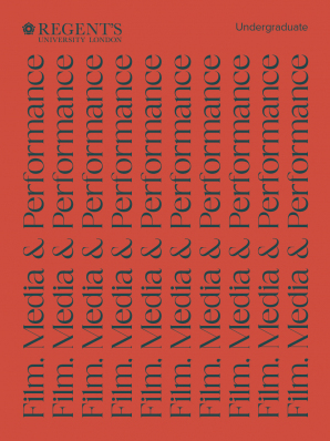 Film, Media & Performance Brochure 2021-22 Front Cover Film, Media & Performance Brochure