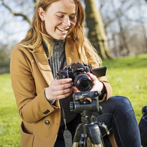 Sofia Mellander with camera