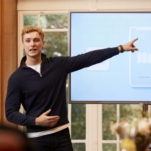 Regent's students presenting 